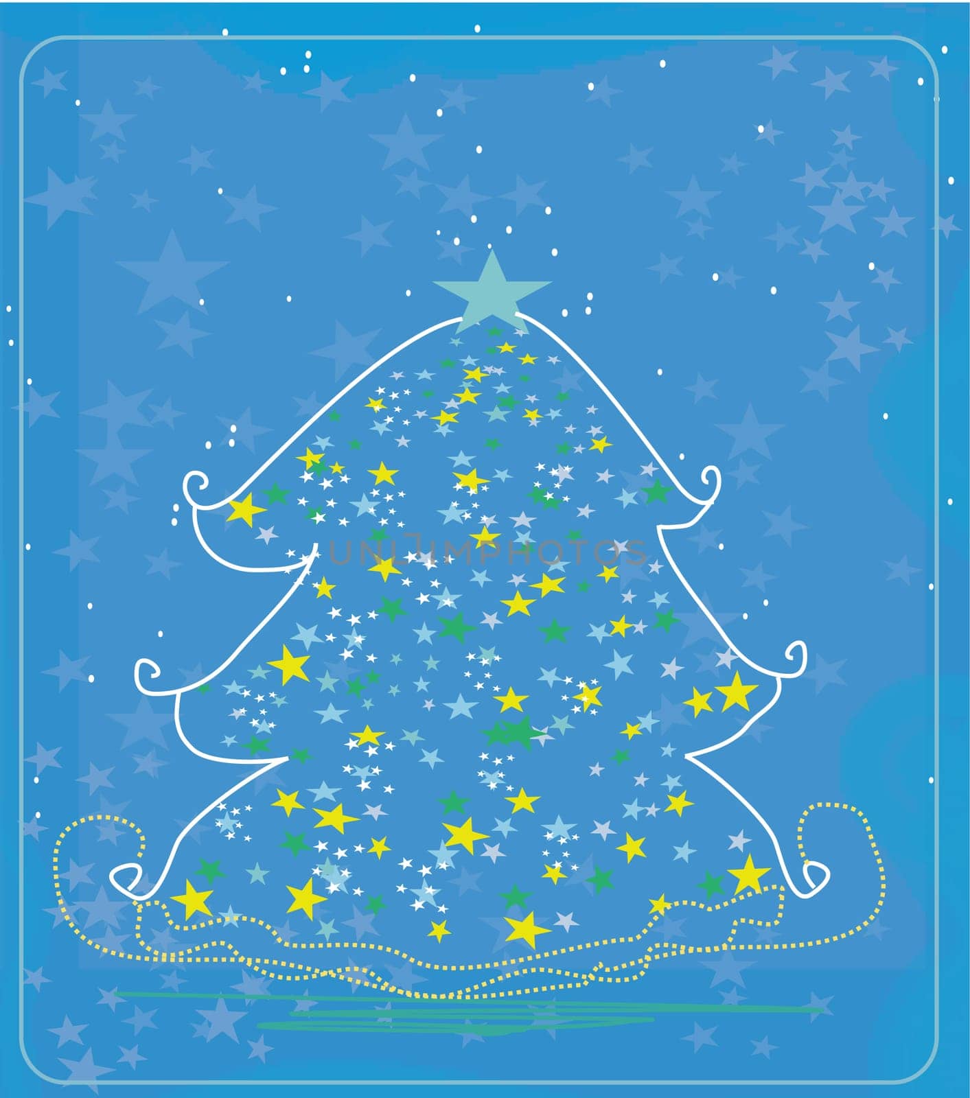 abstract christmas tree card