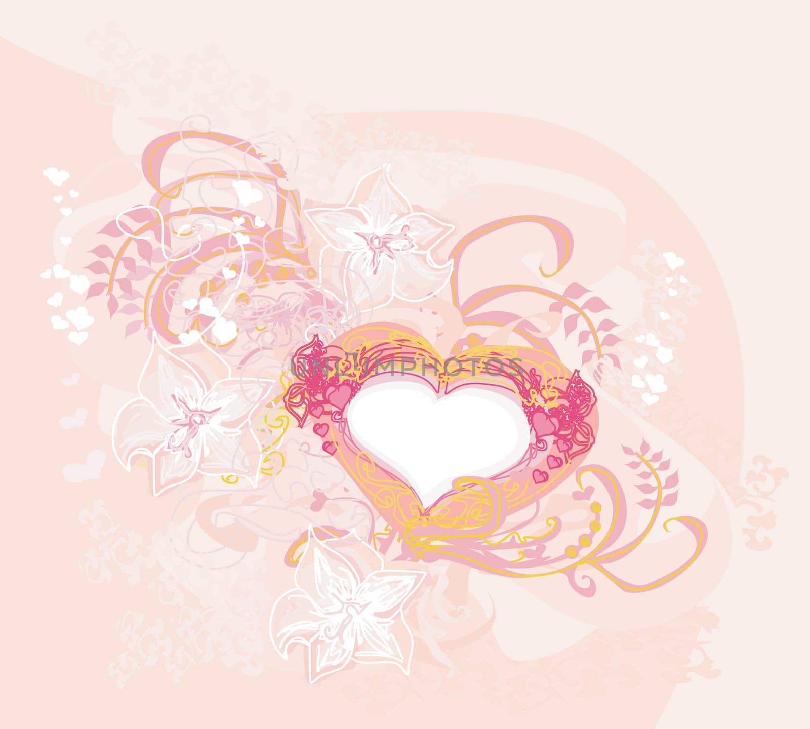 abstract romantic background with heart