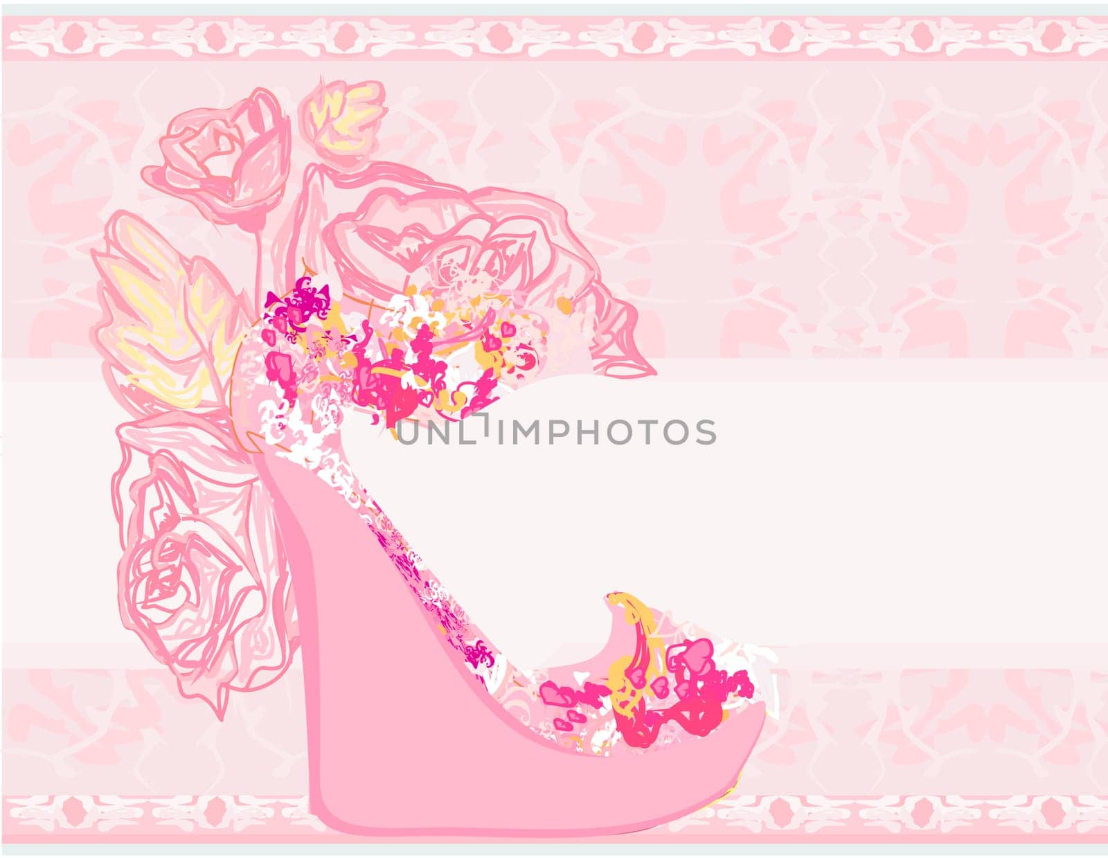abstract shoes vintage poster