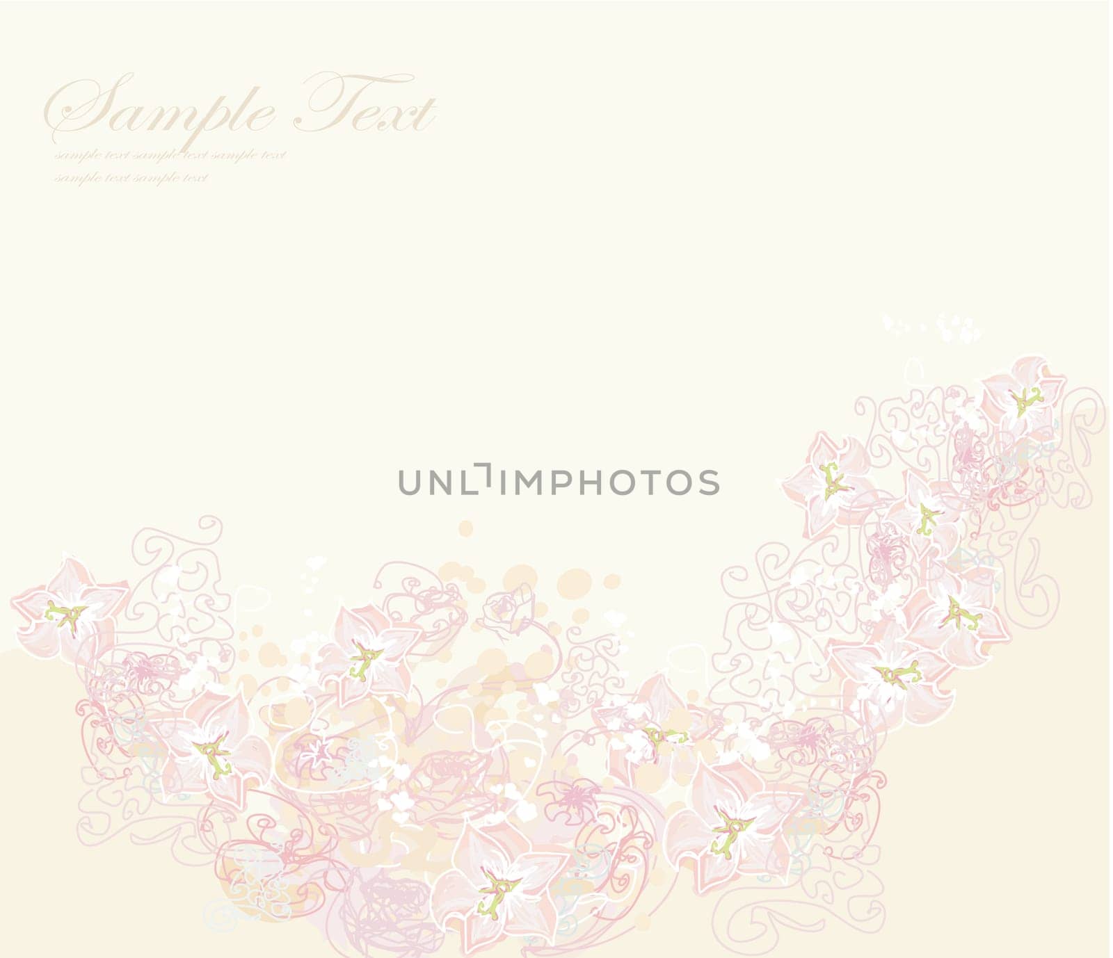 romantic flower invitation card