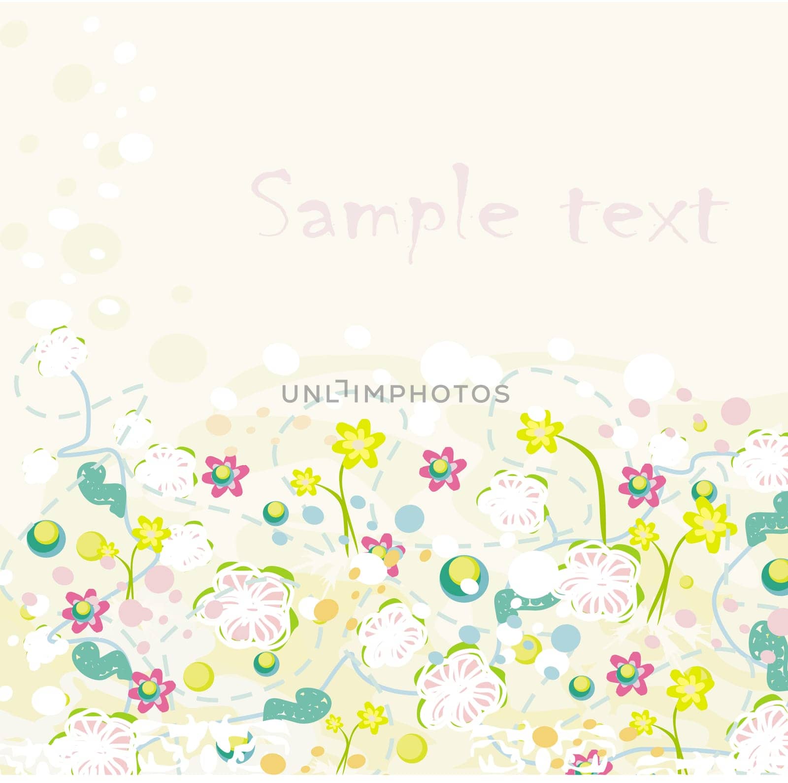 grunge floral background vector illustration
