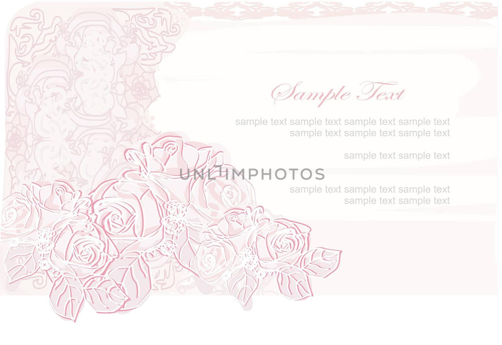 romantic flower invitation card