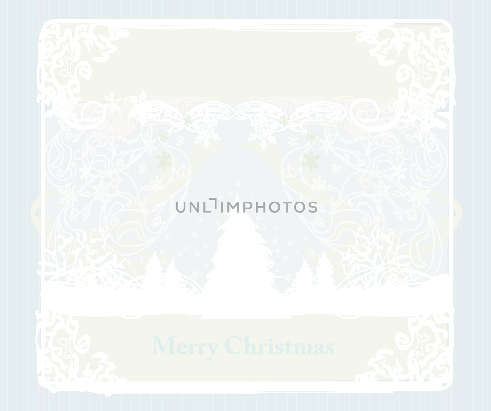 Abstract christmas tree card