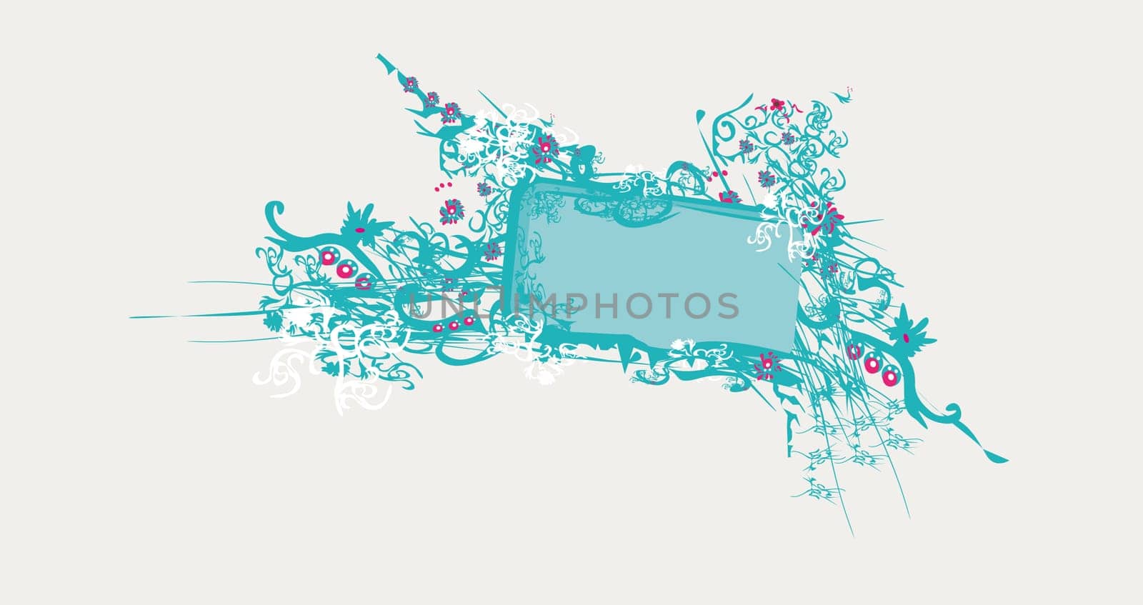 abstract invitation frame card