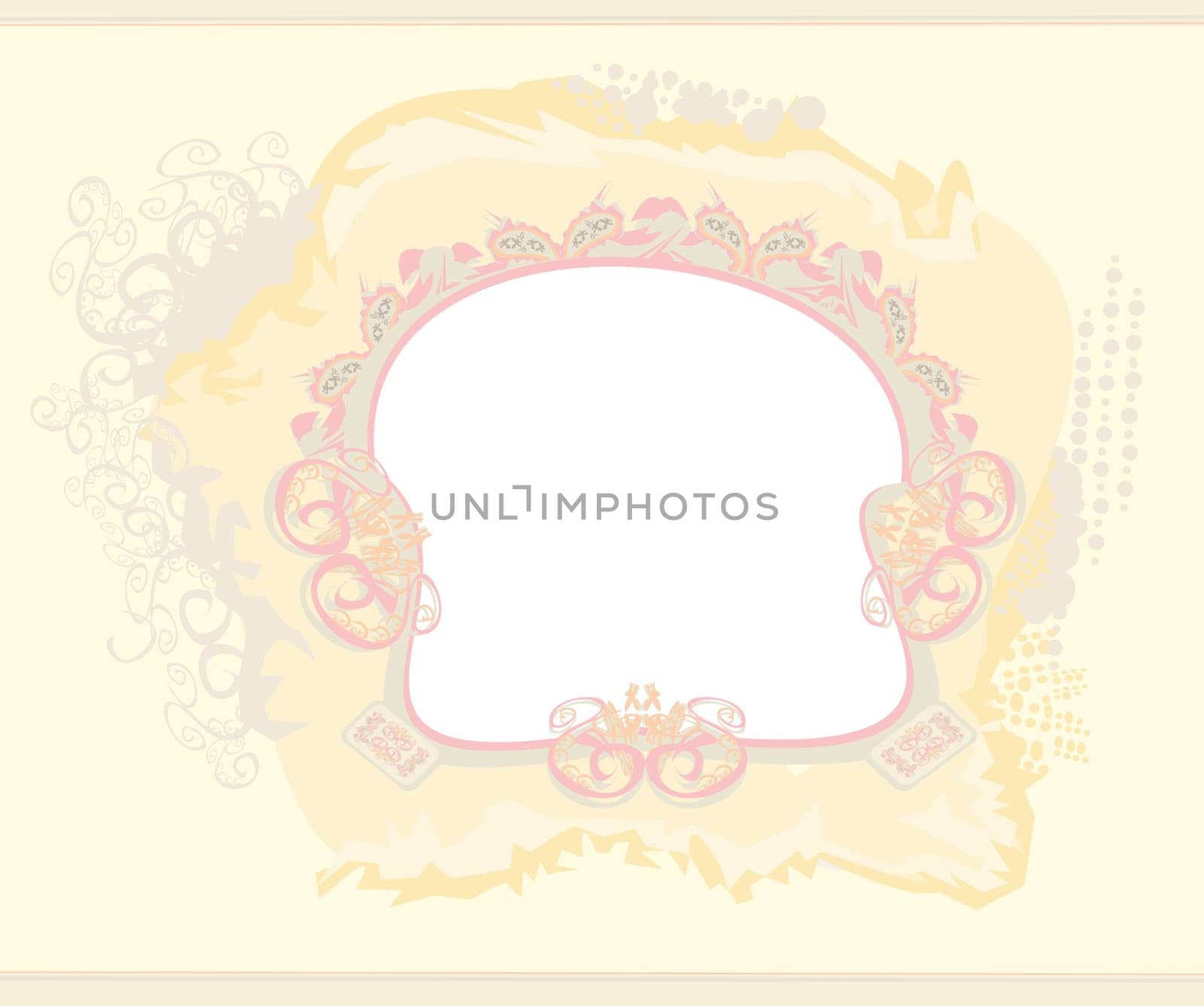 abstract invitation frame card
