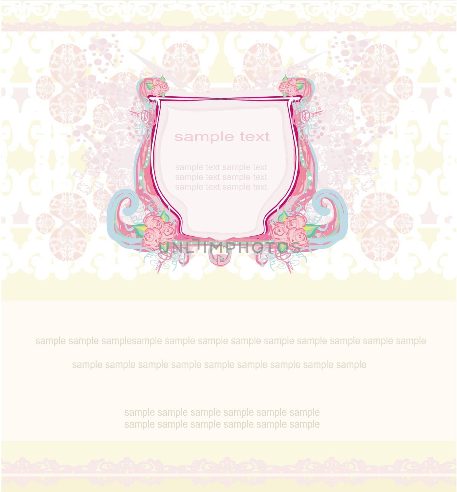 elegant floral invitation card
