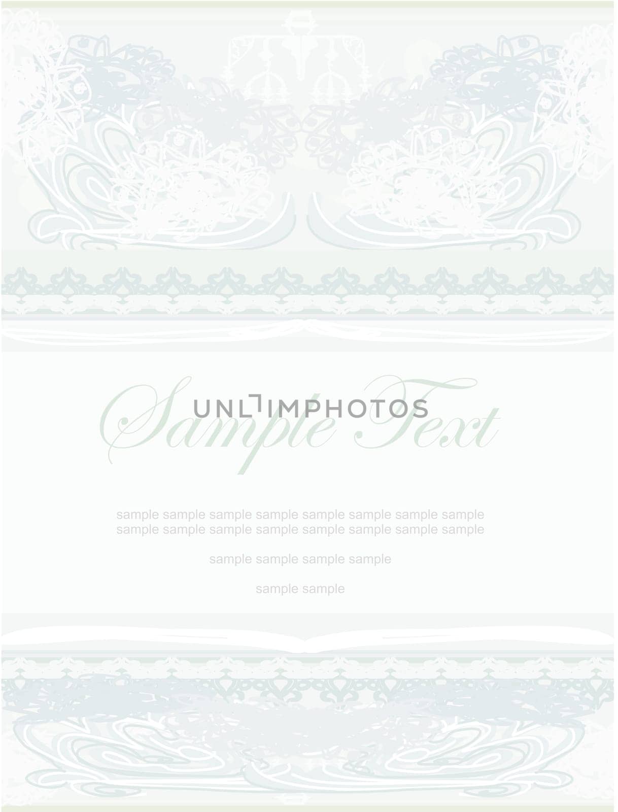 elegant abstract vintage frame invitation