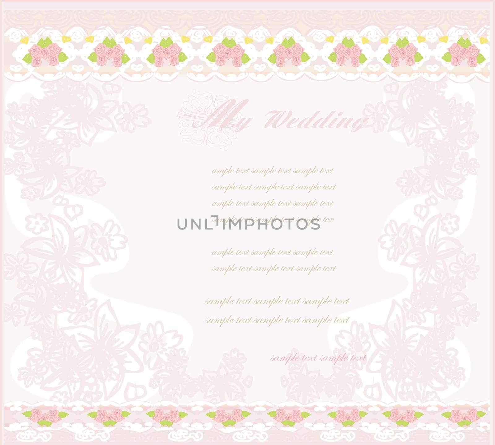 elegant floral invitation card