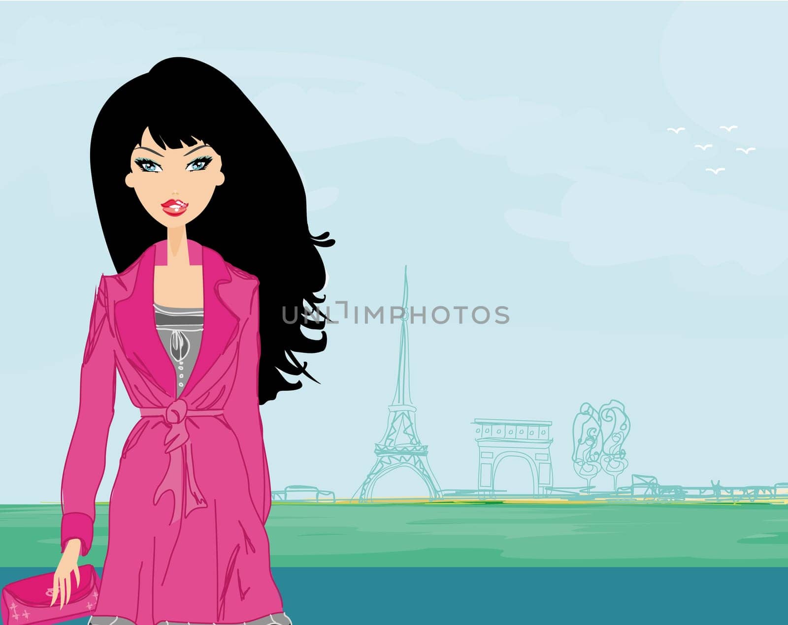 beautiful women Shopping in Paris
