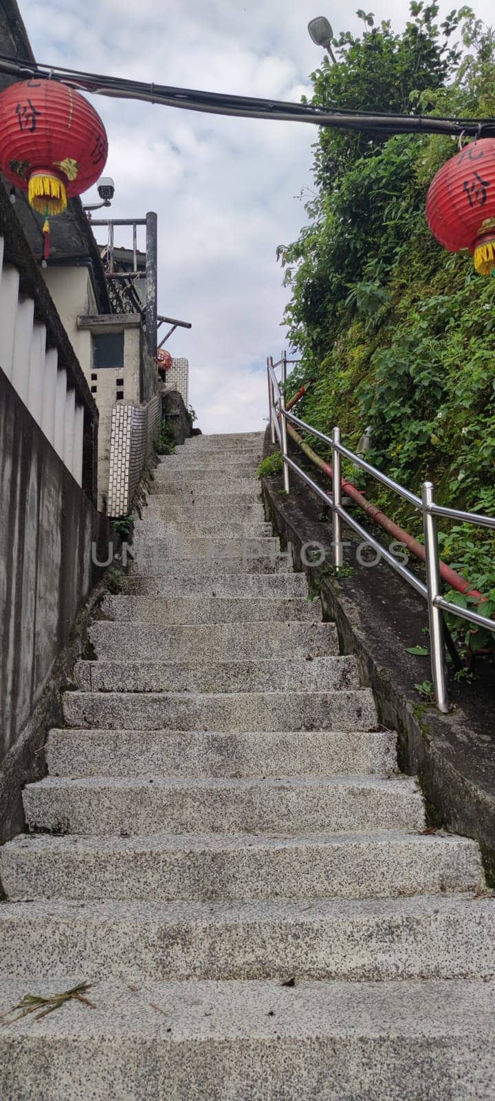 Jioufen village, Taipei - APR 24, 2022 : Beatutiful view of Jioufen village, New Taipei City, Taiwan