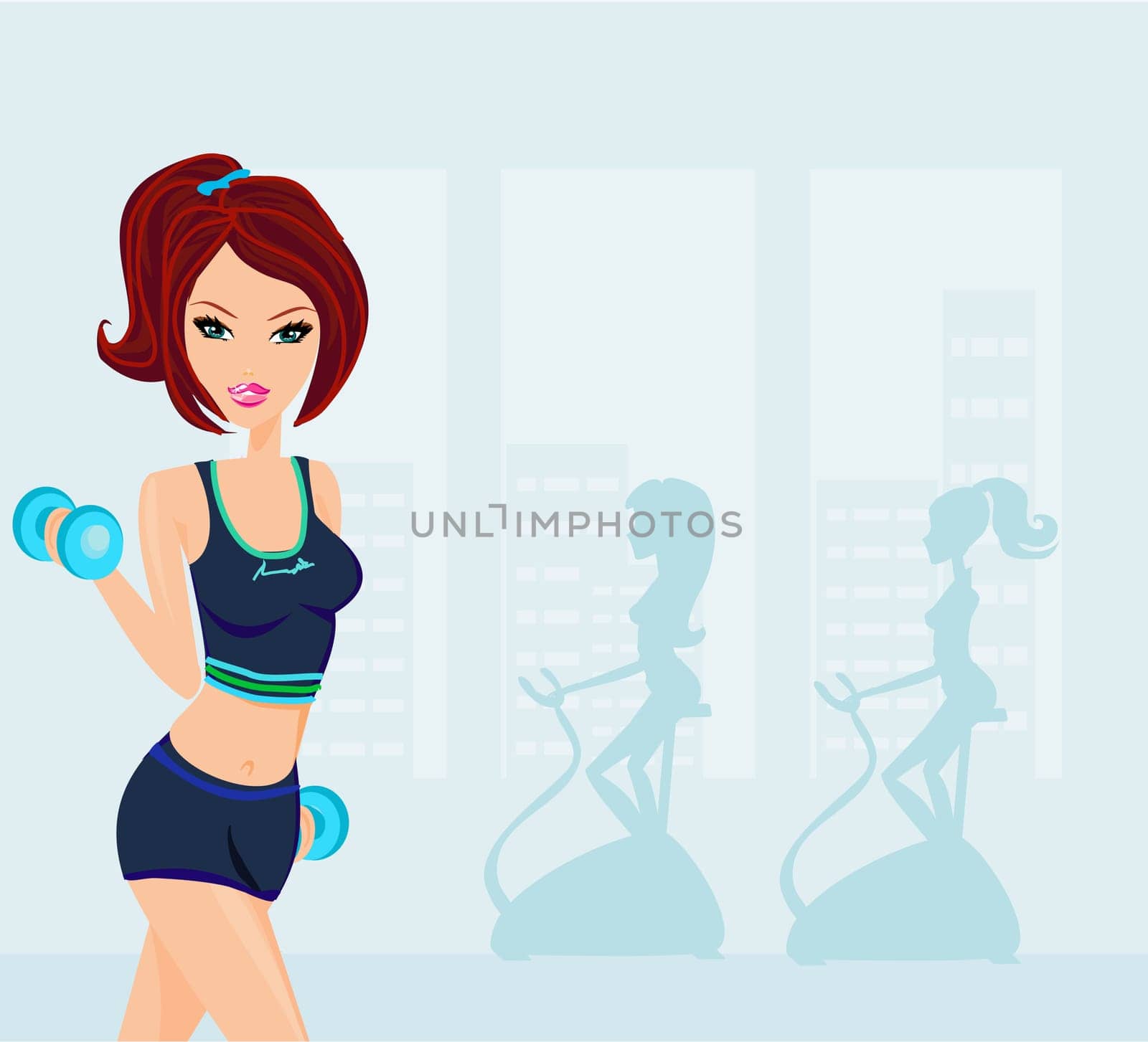 fitness woman exercising in gym