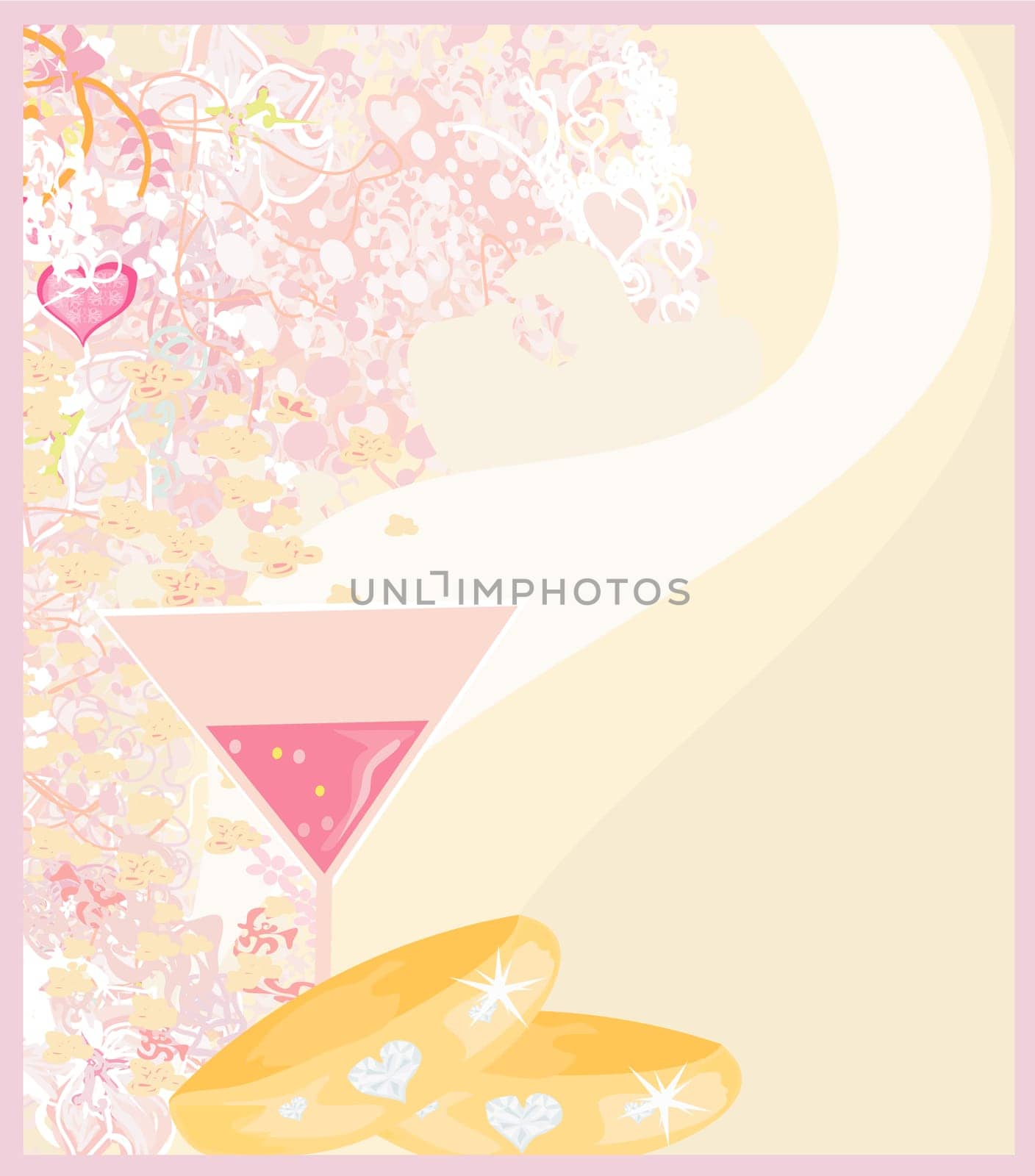 wedding Invitation card with rings