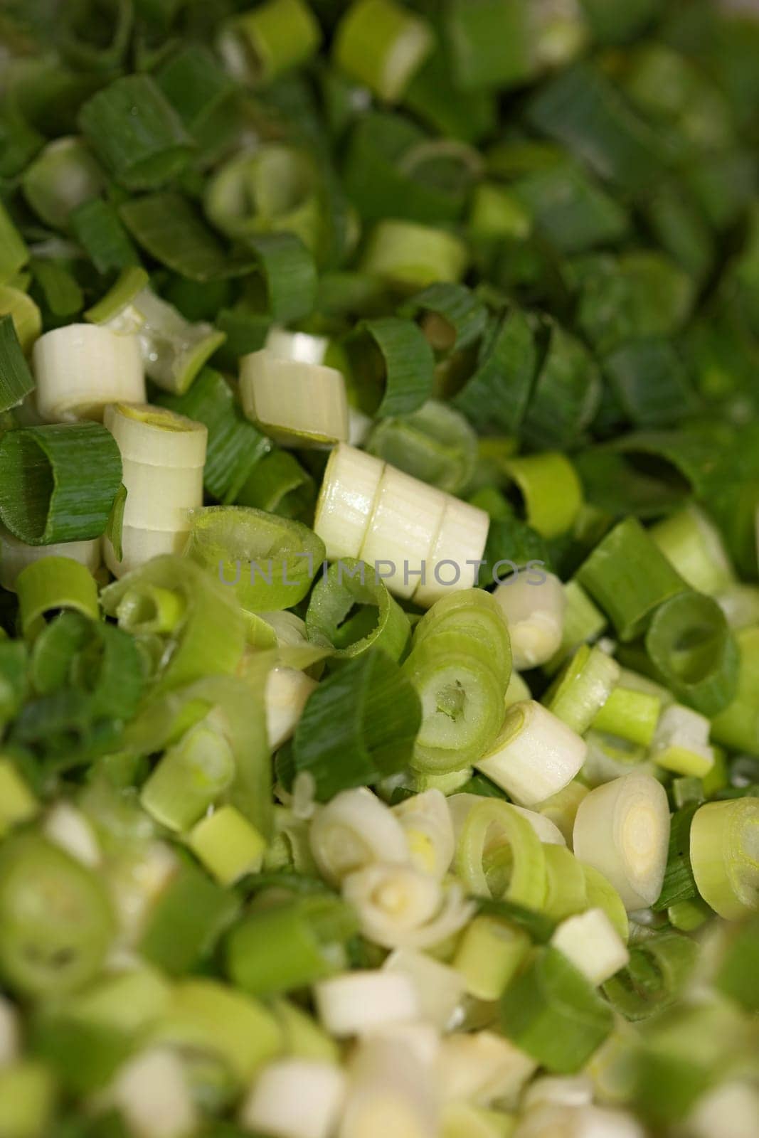 Chopped scallions green onion catering macro background modern high quality prints
