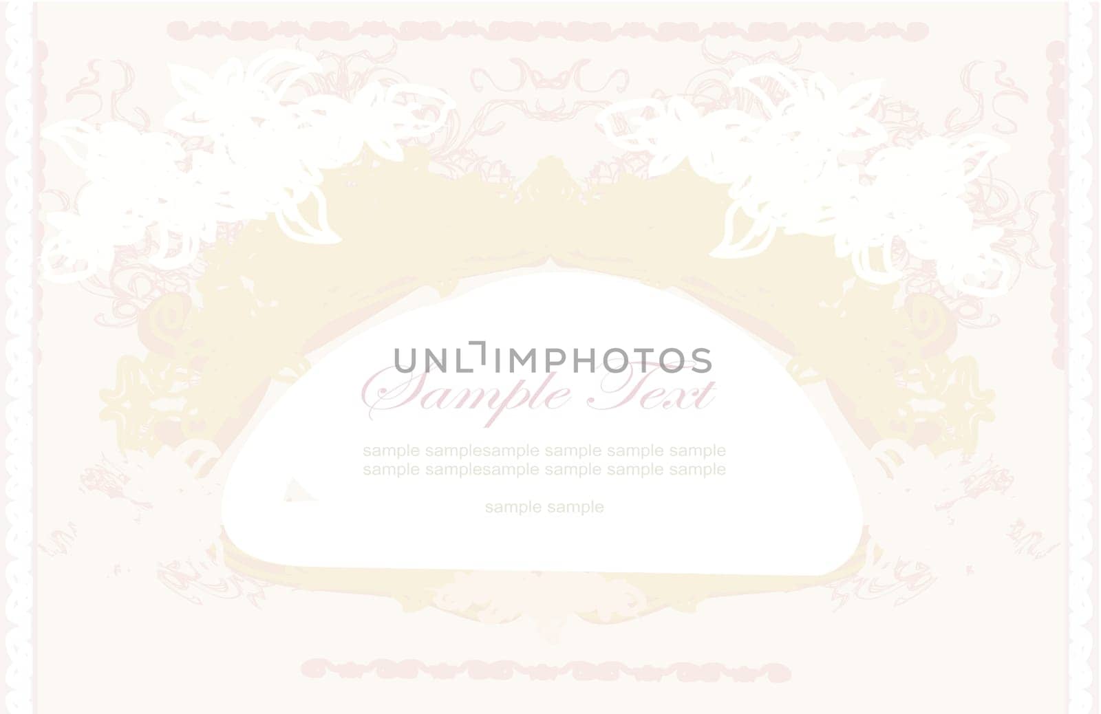 elegant vintage frame card