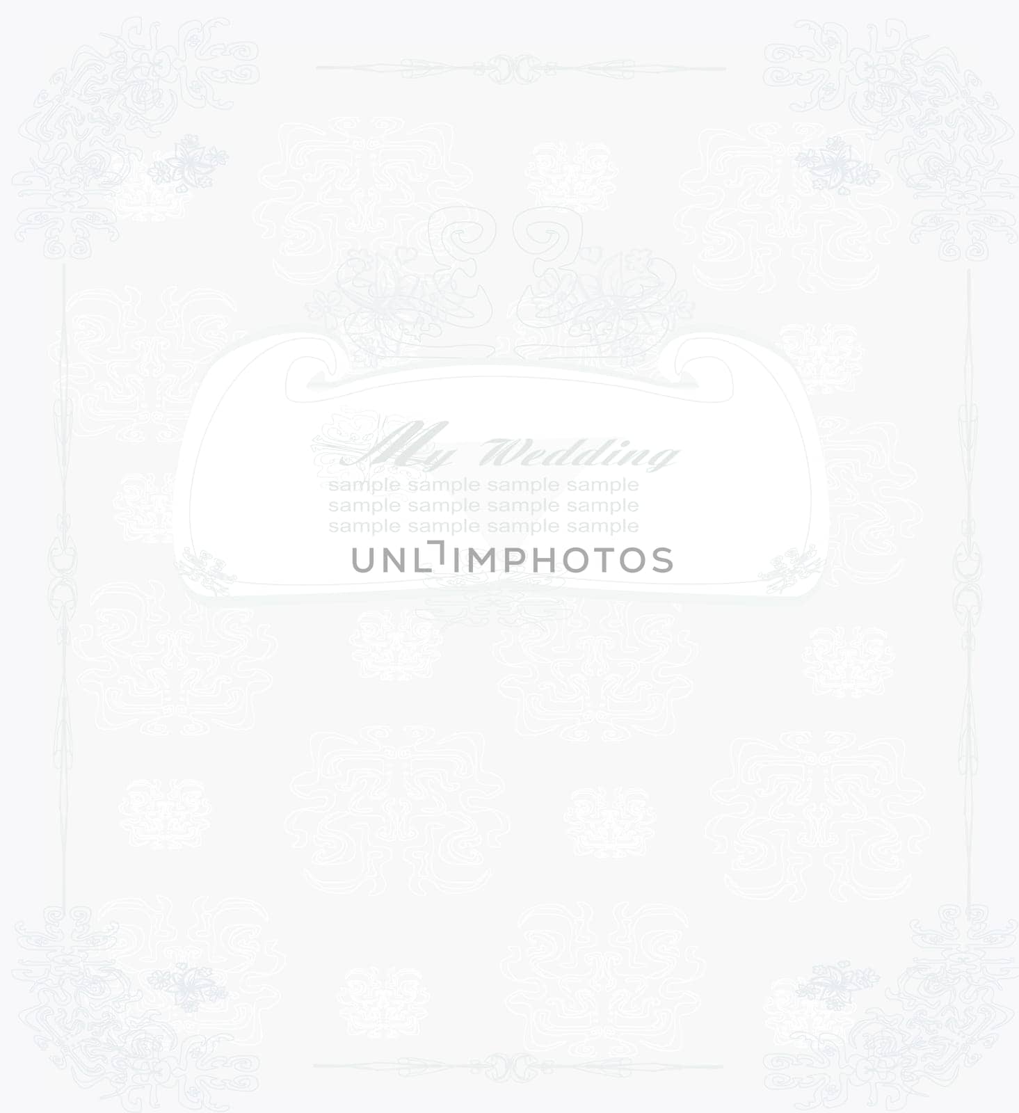 elegant vintage frame card