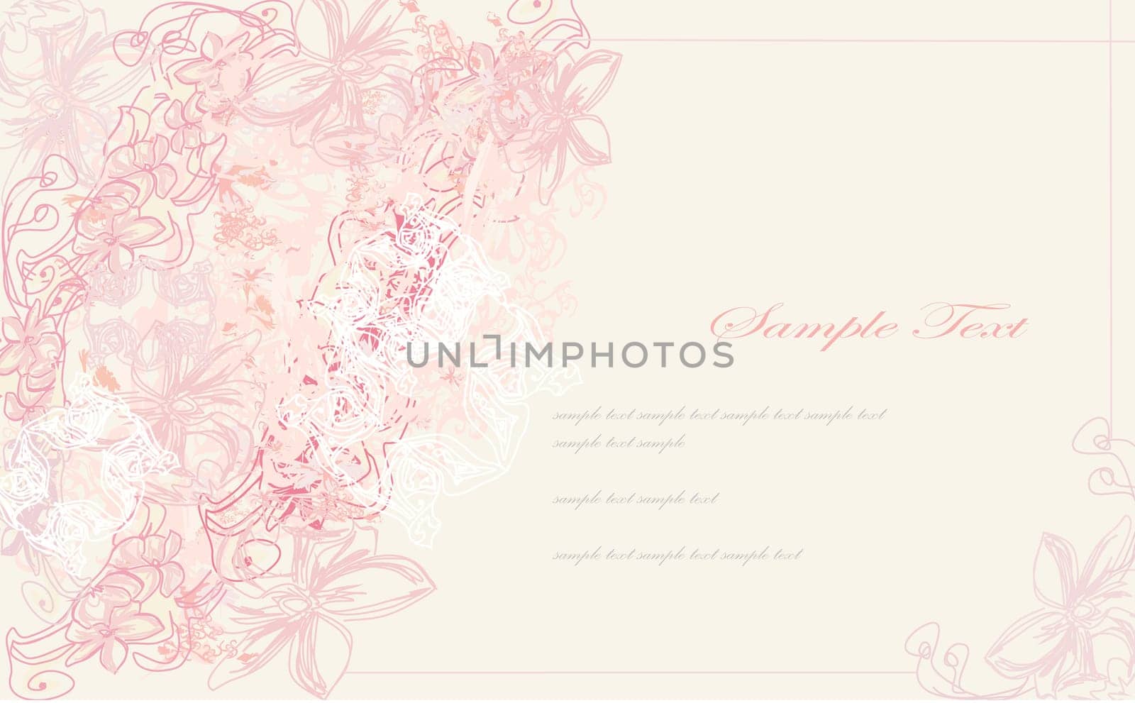 elegant vintage floral frame card