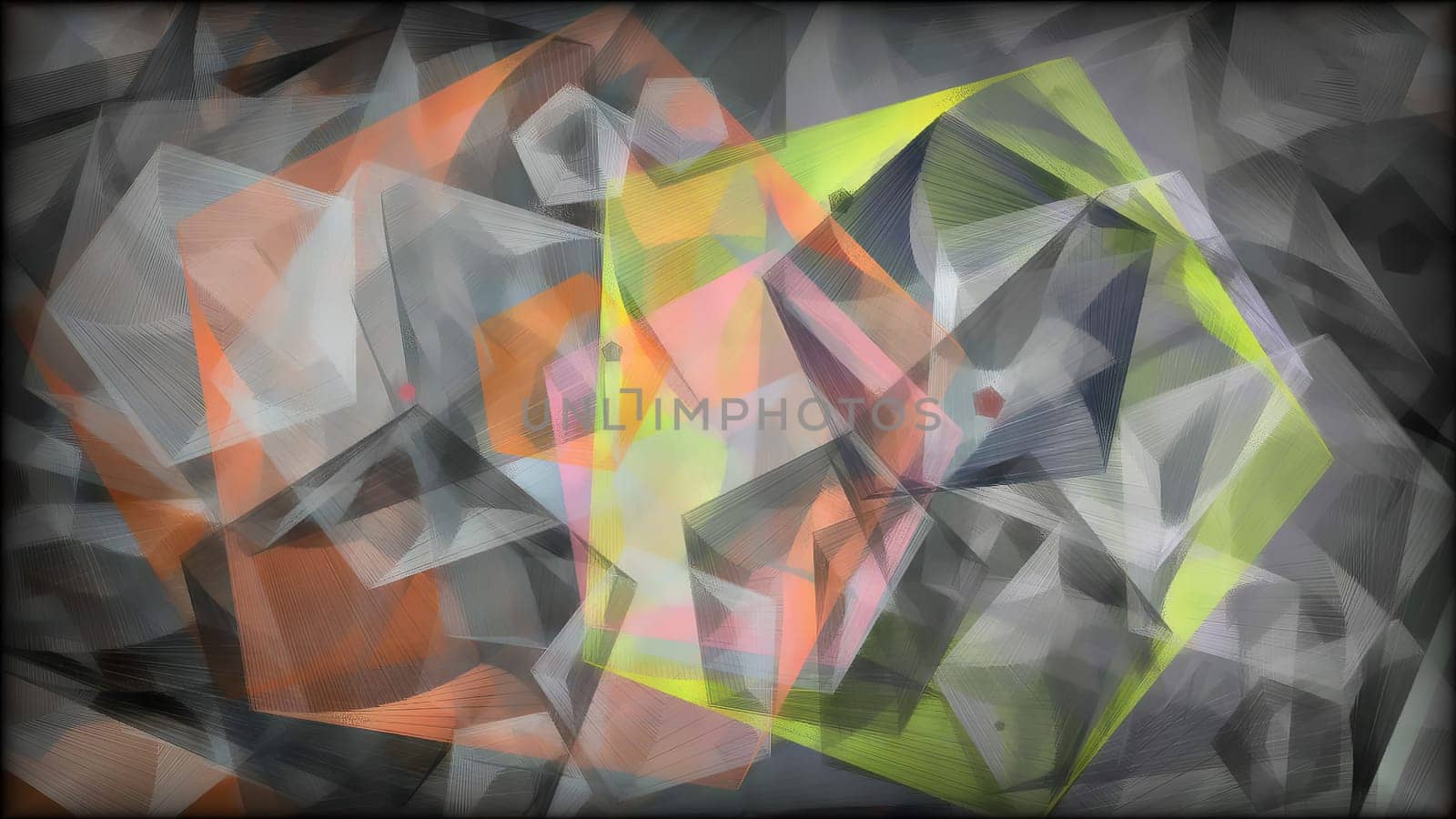 Cubes and triangles hand draw digital art,Cubes and triangles hand draw digital art