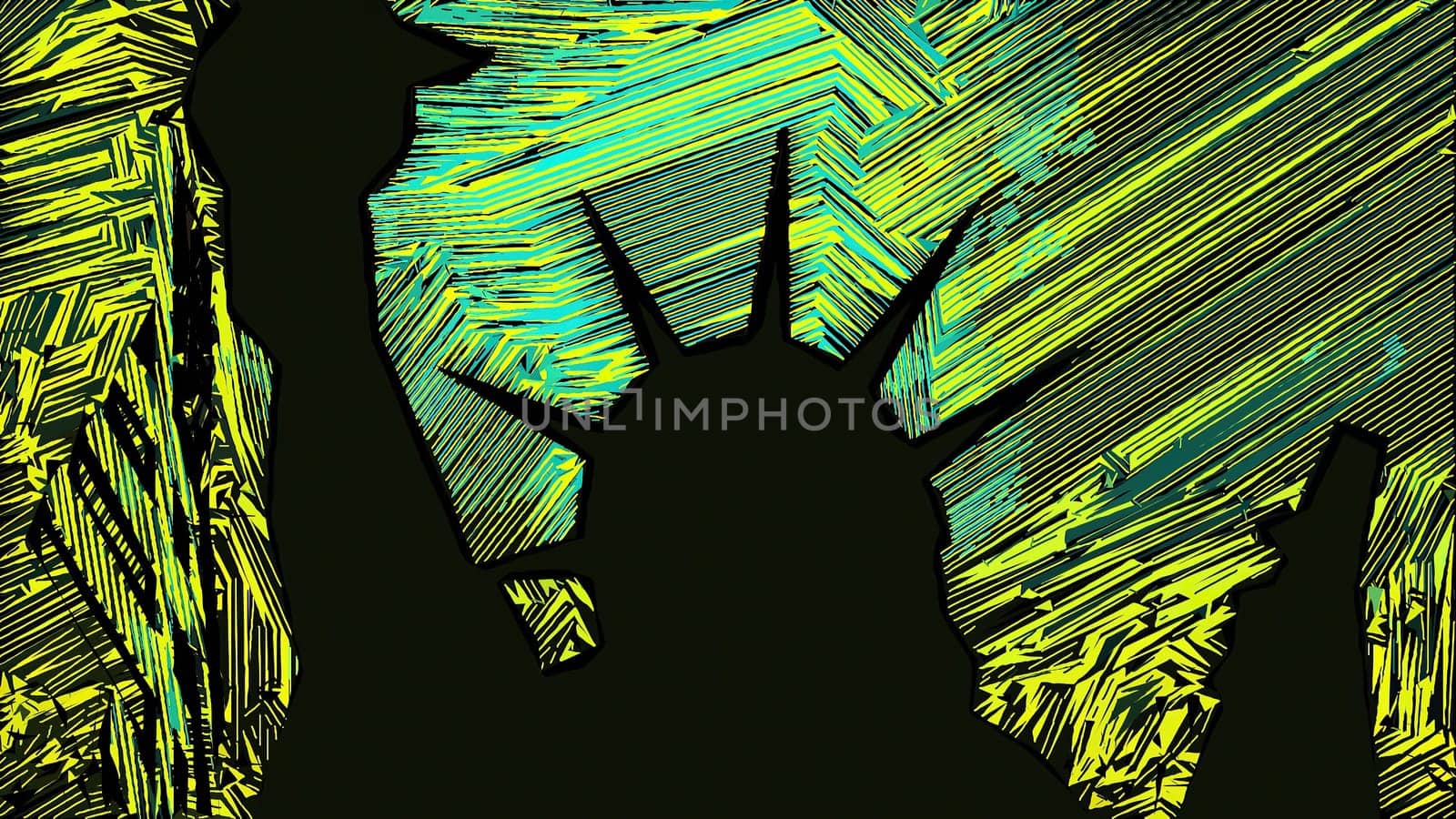 New York Statue of Liberty in a Pop Art Style ,New York Statue of Liberty in a Pop Art Style