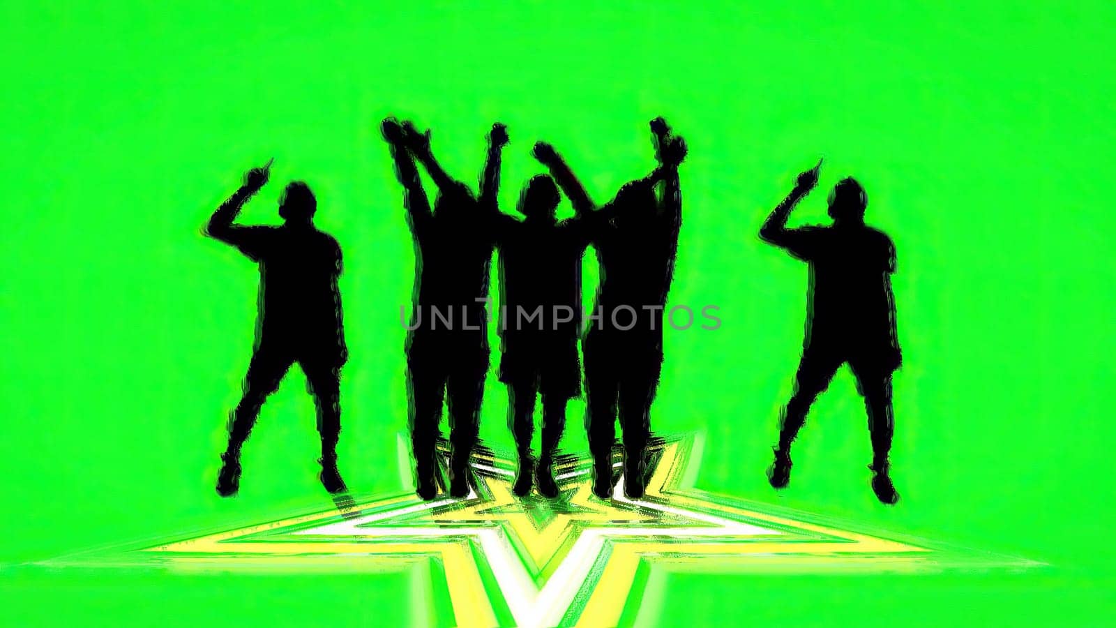 People dancing hand draw digital art,People dancing hand draw digital art