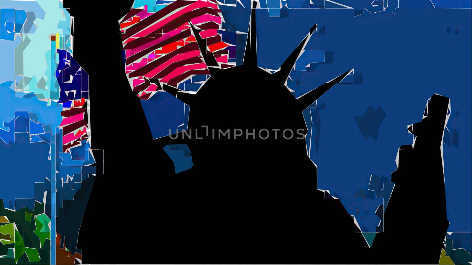New York Statue of Liberty in a Pop Art Style ,New York Statue of Liberty in a Pop Art Style