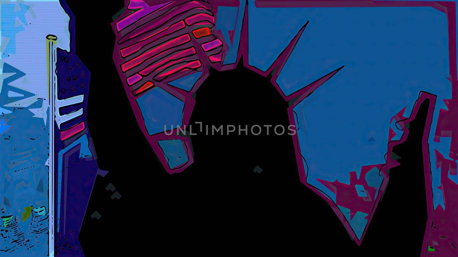 New York Statue of Liberty in a Pop Art Style,New York Statue of Liberty in a Pop Art Style