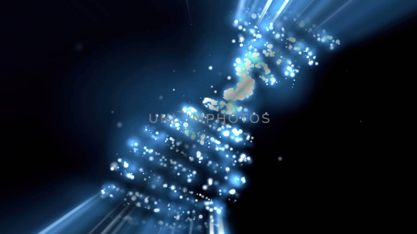 Dna Helix  Molecules On Blue Background,Dna Helix  Molecules On Blue Background
