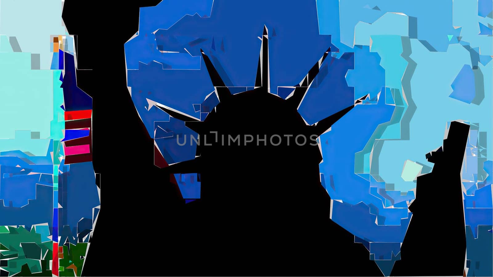 New York Statue of Liberty in a Pop Art Style ,New York Statue of Liberty in a Pop Art Style