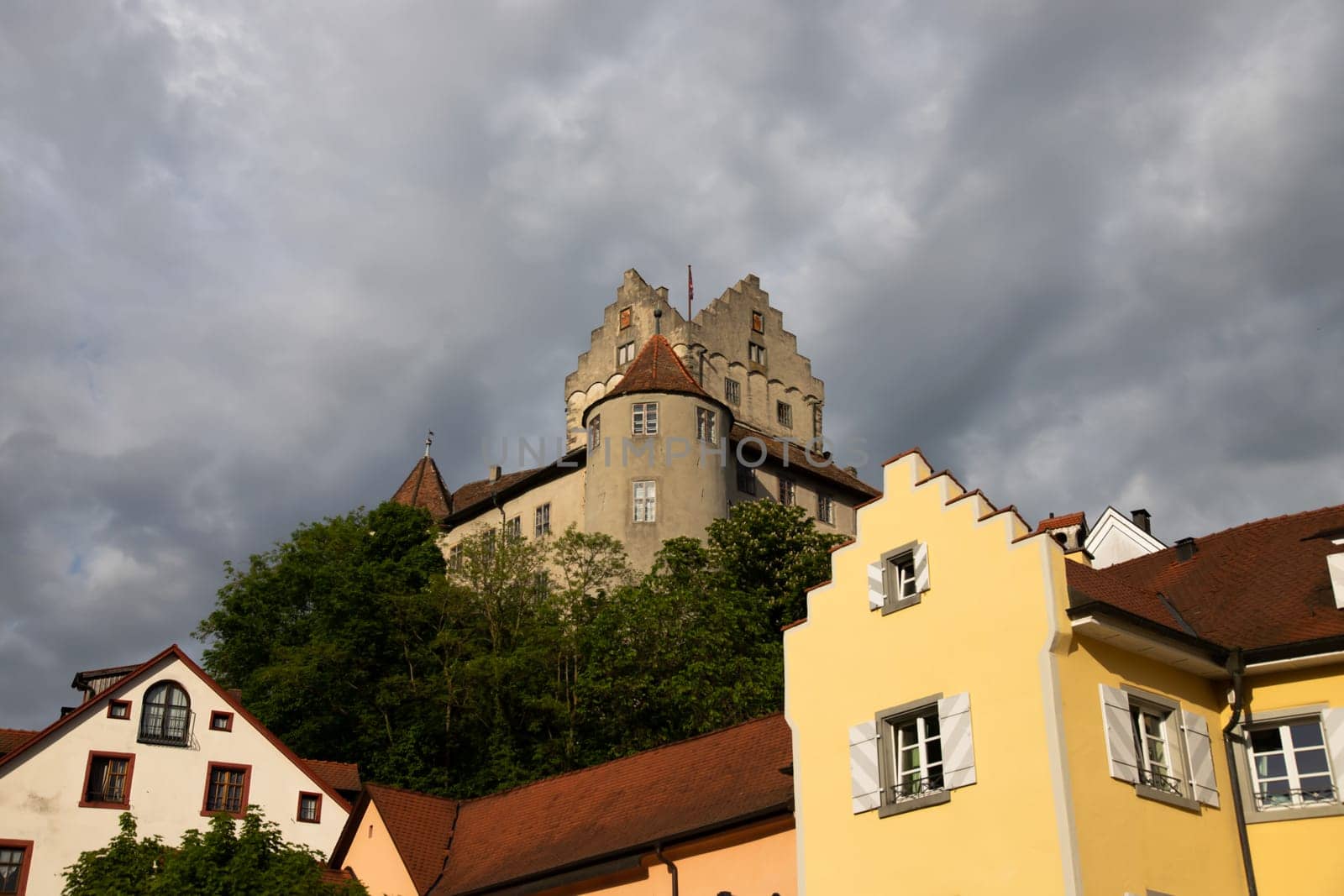 Medieval Meersburg Castle at Lake Constance or Bodensee, Germany.