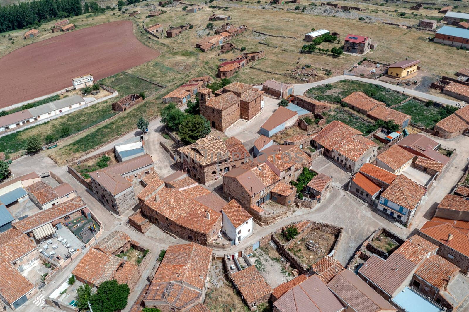 Hombrados is a Spanish municipality belonging to the province of Guadalajara, in the autonomous community of Castilla-La Mancha. Detail of the Church of Our Lady of the Assumption