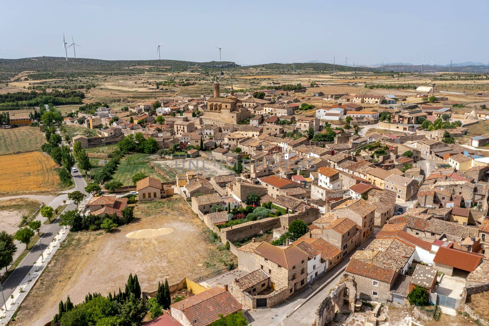 Fuendetodos is a Spanish population of the province of Zaragoza Spain famous because in one of his houses born Spanish painter Francisco de Goya , side panoramic overview