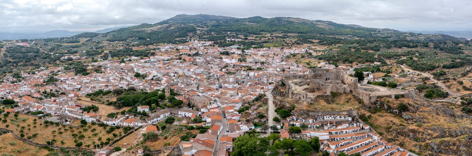 Great panorama of Montanchez Province of Caceres, Extremadura, Spain