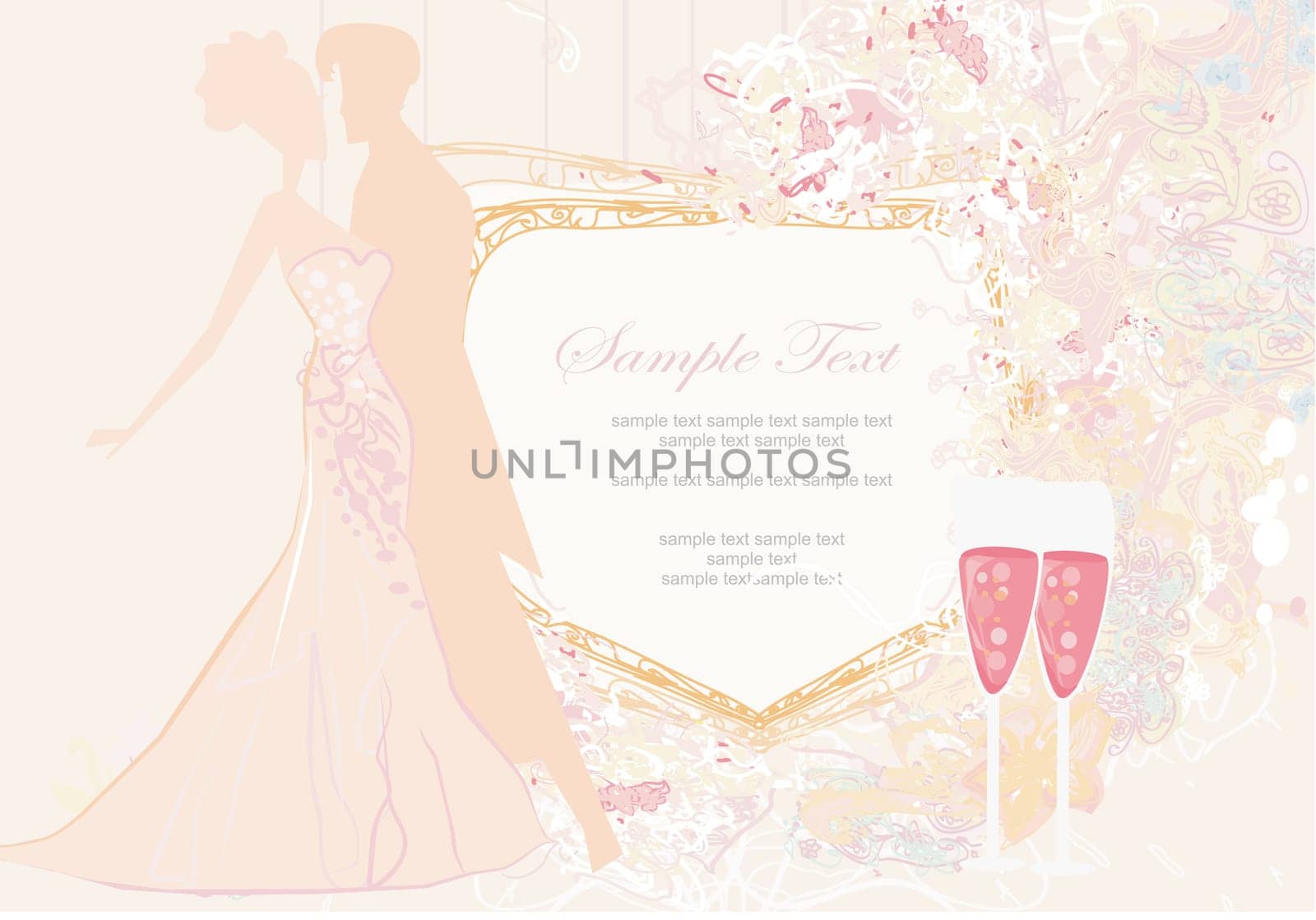 Ballroom dancers - invitation