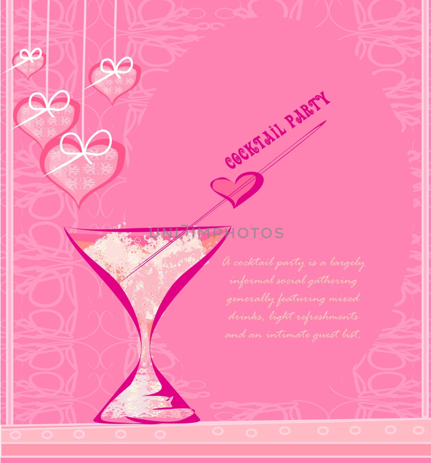 Invitation To valentine day Cocktail Party
