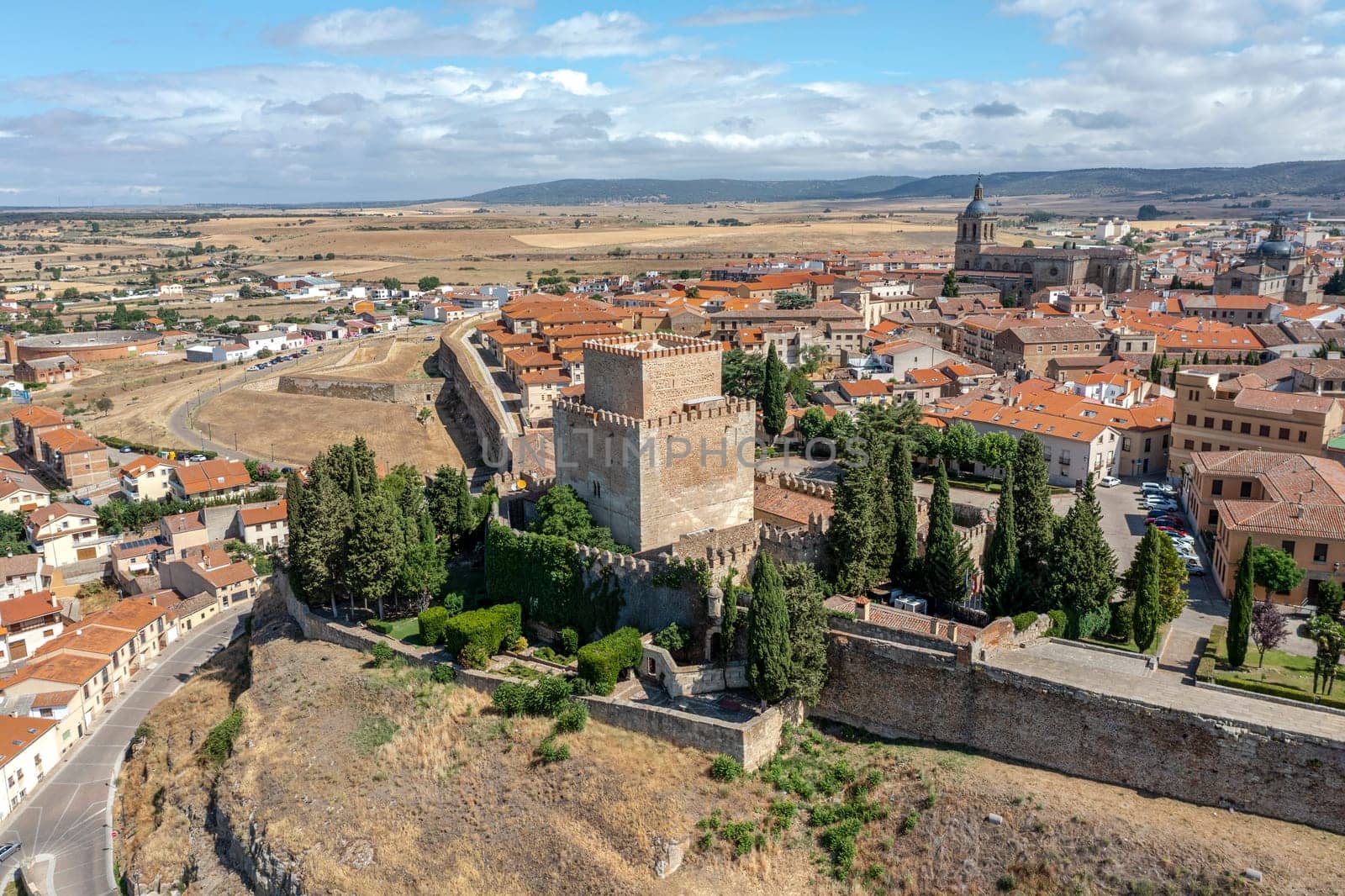 Castle of Enrique II of Trastamara, currently a tourist hostel, in the city of Ciudad Rodrigo, in Salamanca, Spain.