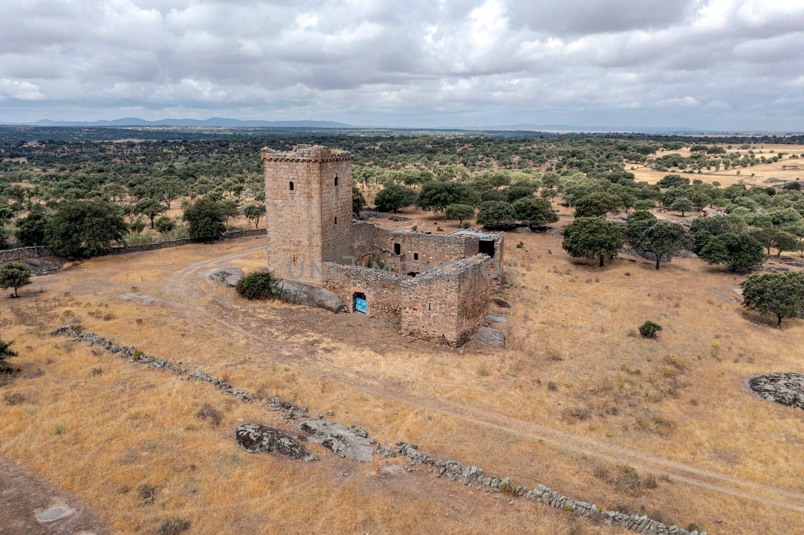 Castillo del Cachorro located north of the Salor river and southwest of the town of Torreorgaz, province of Caceres in the Autonomous Community of Extremadura, Spain