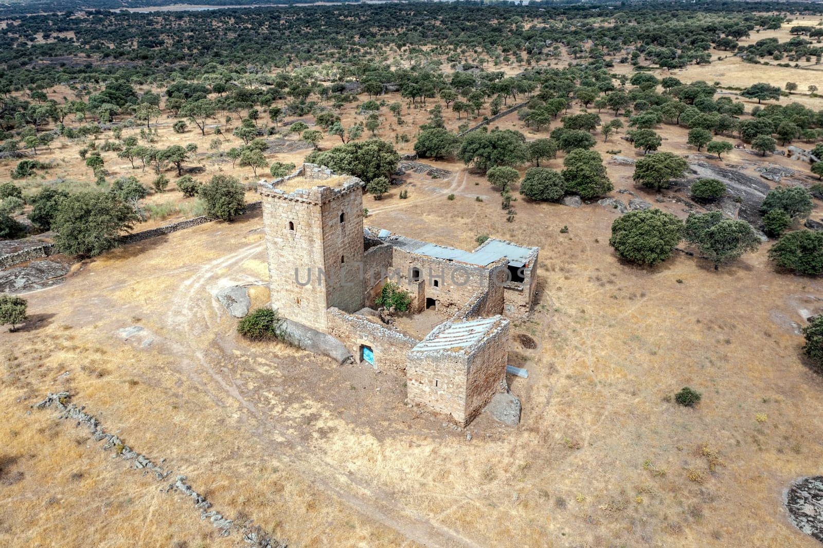 Castillo del Cachorro located north of the Salor river and southwest of the town of Torreorgaz, province of Caceres in the Autonomous Community of Extremadura, Spain