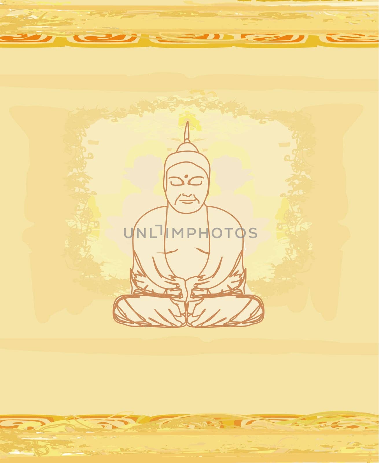 Chinese Traditional Artistic Buddhism Pattern