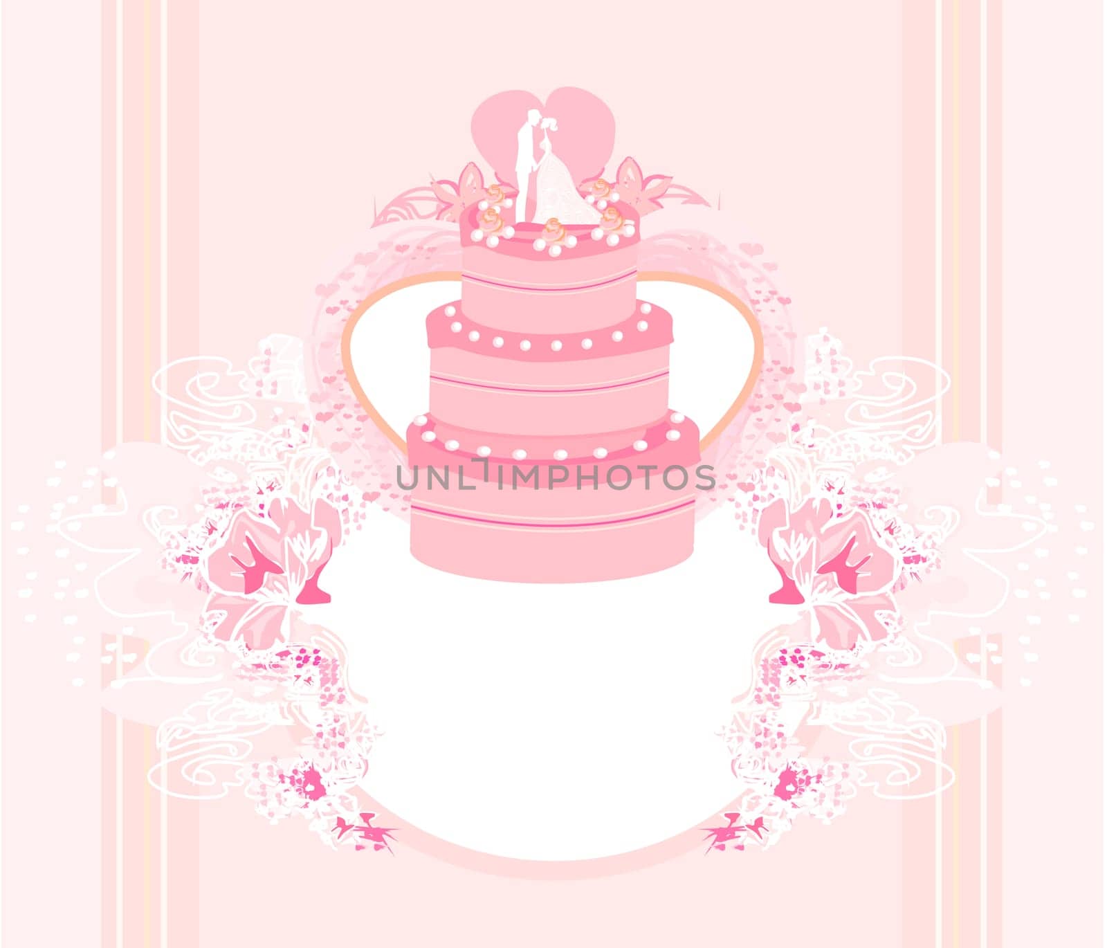 wedding cake card design