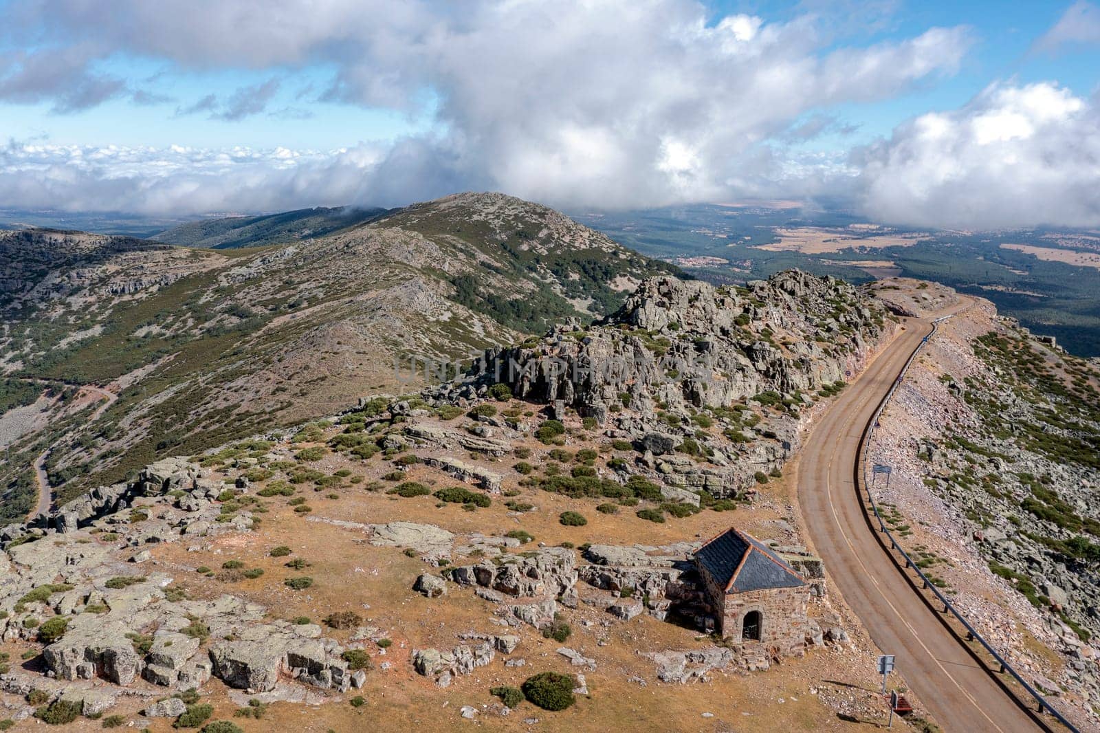 Sanctuary of Our Lady of Pena de Francia, dedicated to Maria, in the municipality of El Cabaco, Salamanca. It is the highest Marian sanctuary in the world. Hermitage of the Christ