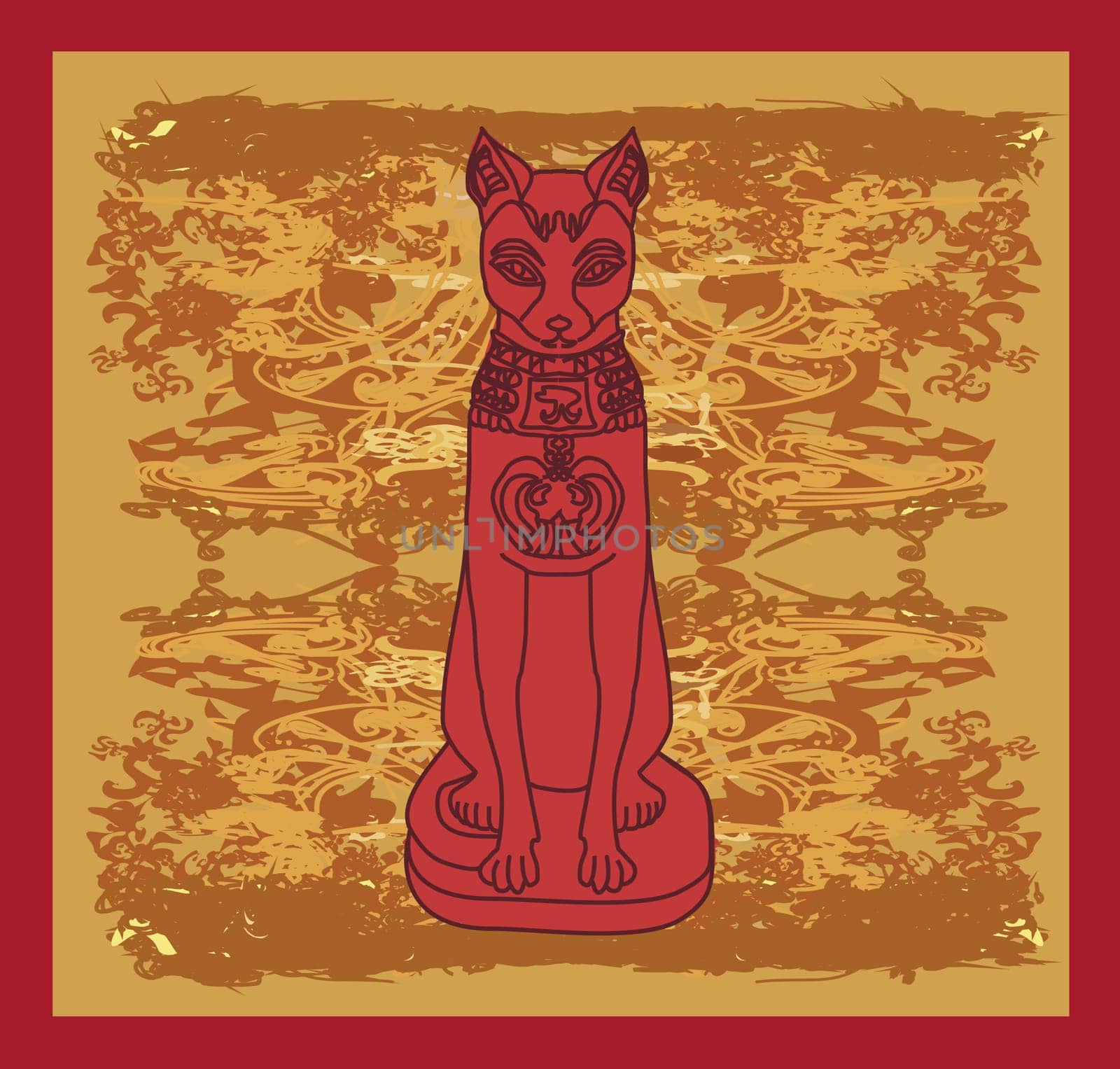 Stylized Egyptian cat