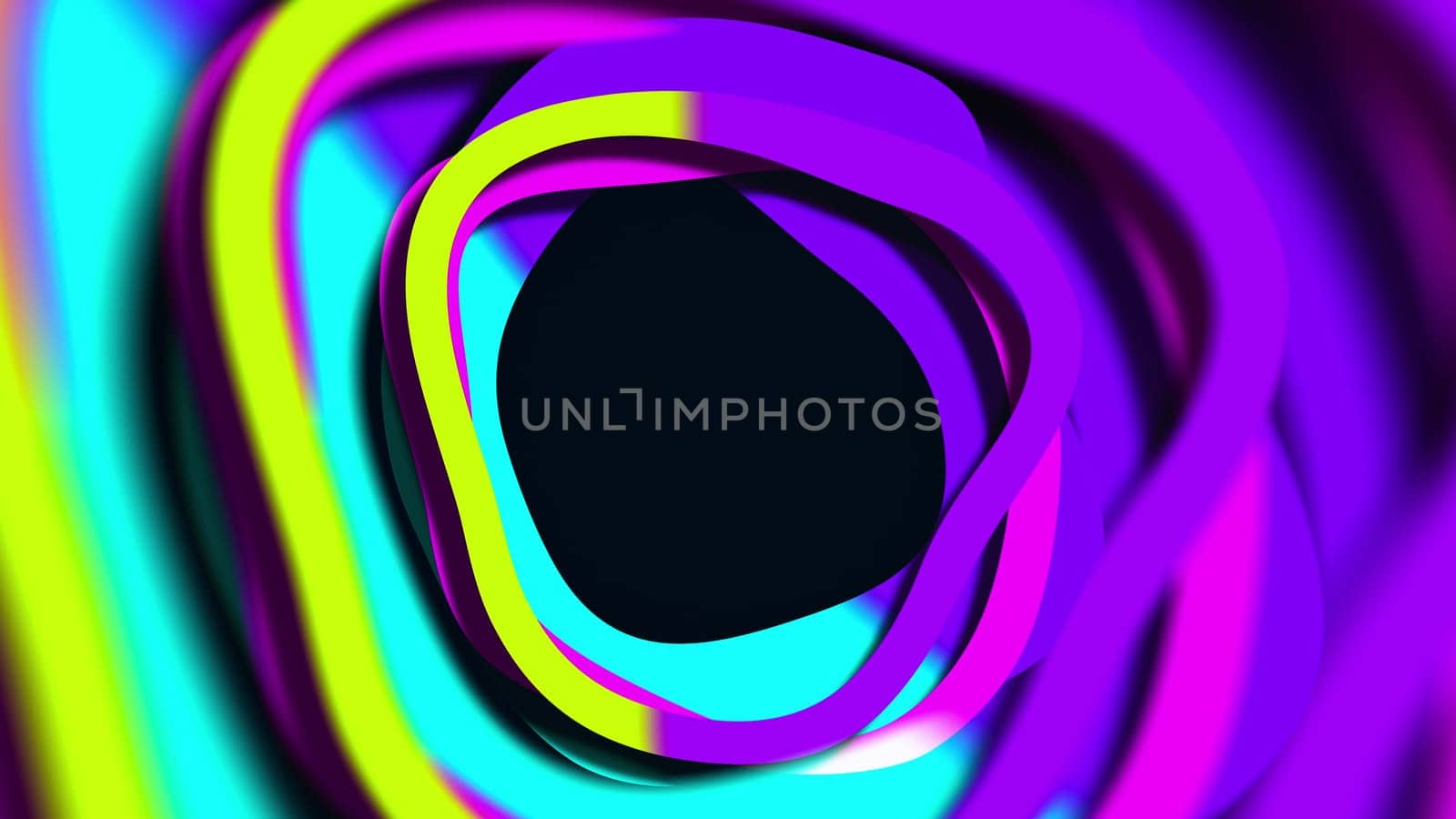 Colorful tunnel. Computer generated 3d render