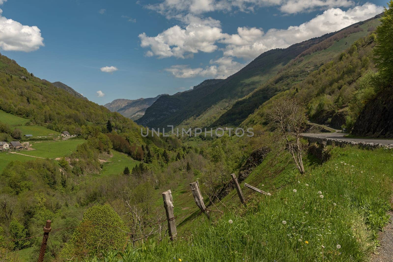 Mountain road to Somport Pass Pyrenees, France