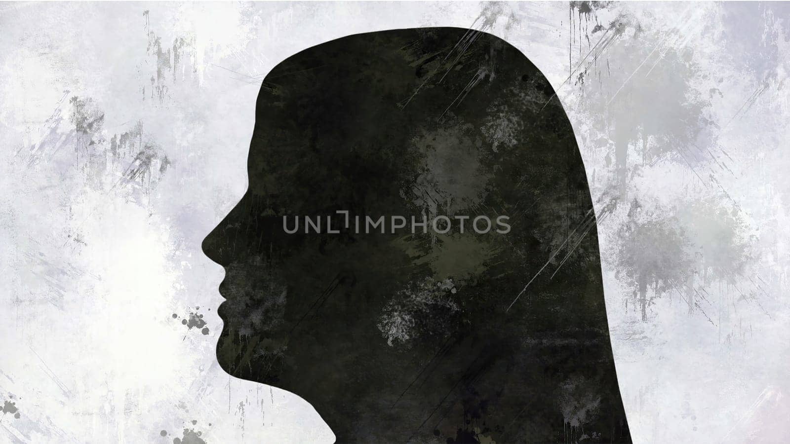 Surreal  Portrait of Woman silhouette,Surreal  Portrait of Woman silhouette