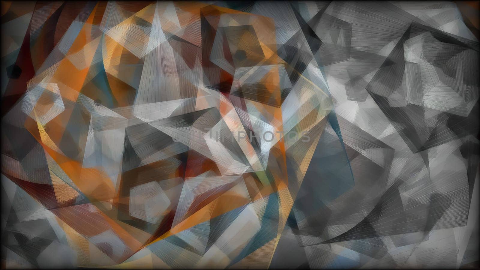 Cubes and triangles hand draw digital art,Cubes and triangles hand draw digital art