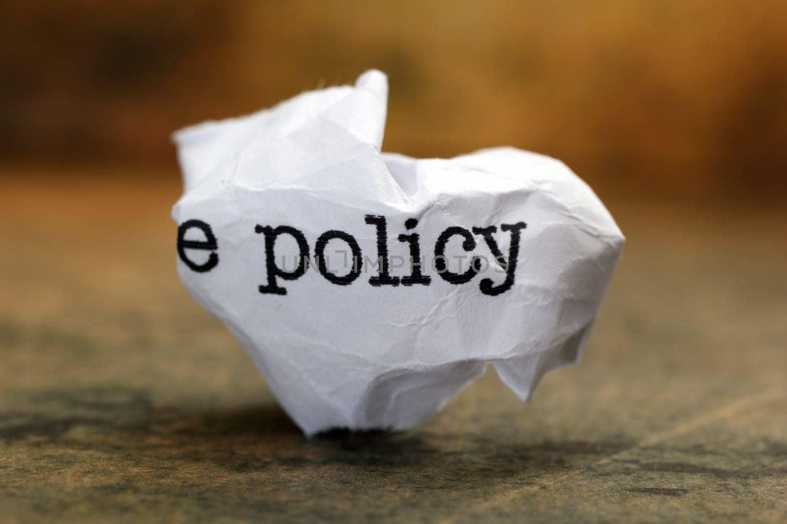 Policy trash concept