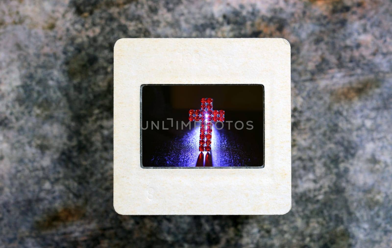 Cross on slide film