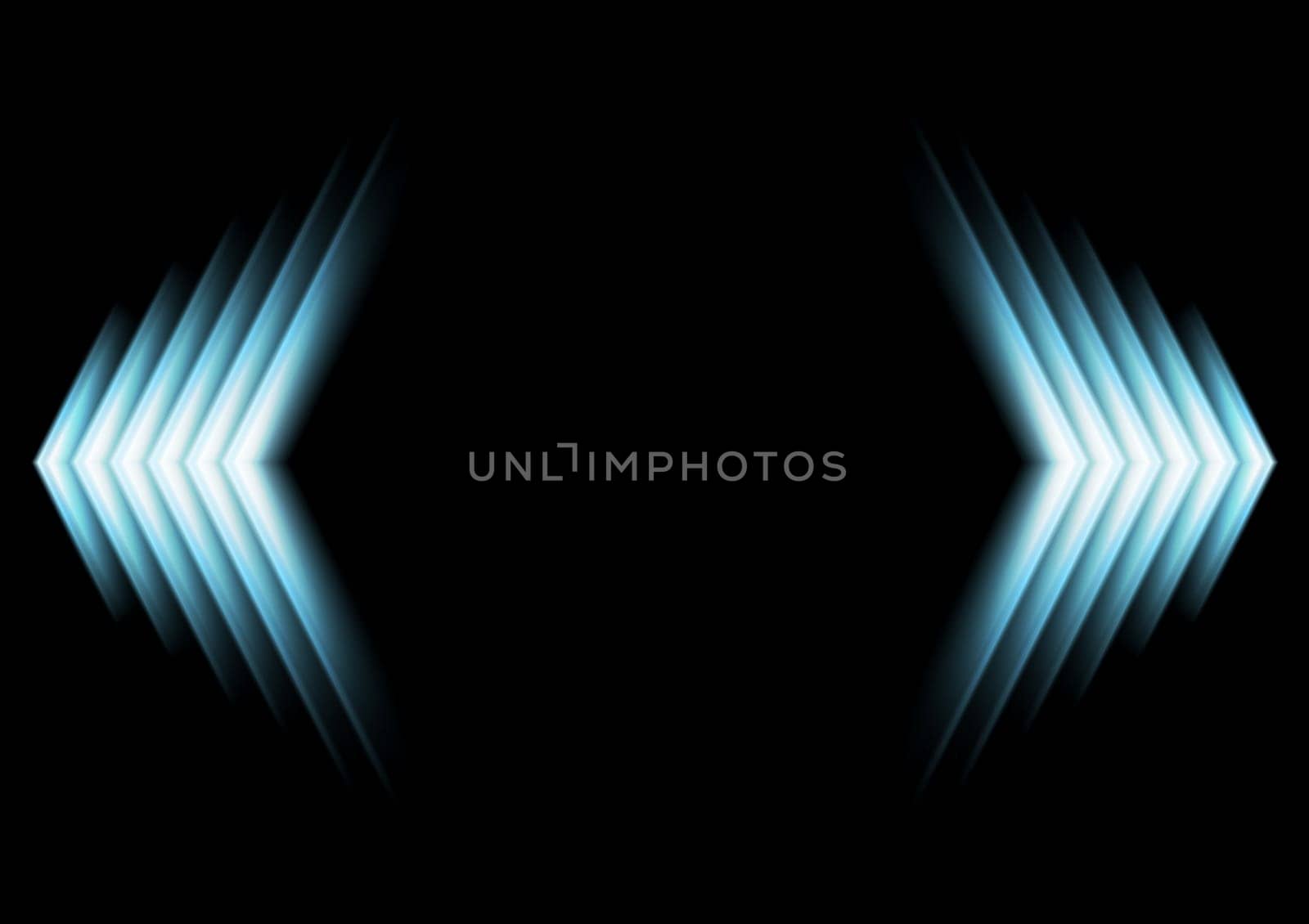 Bright glow blue arrows. Vector design