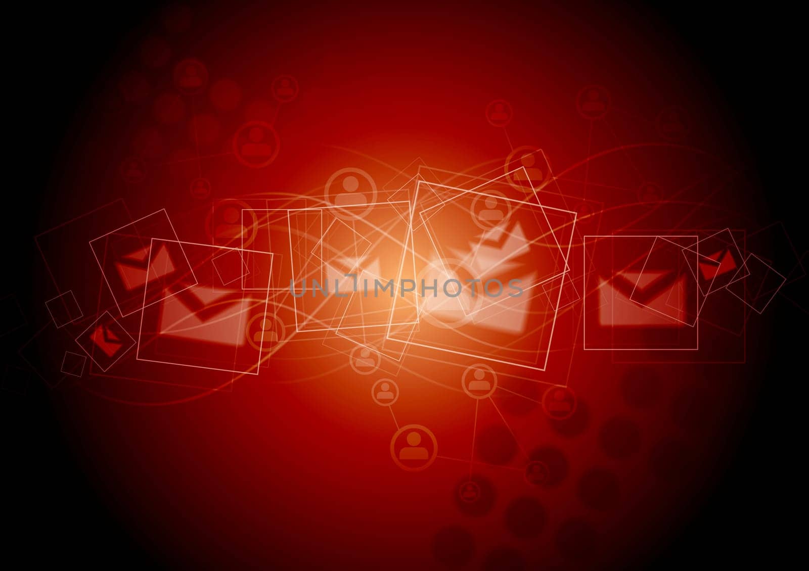 Abstract technology red background. Vector template design