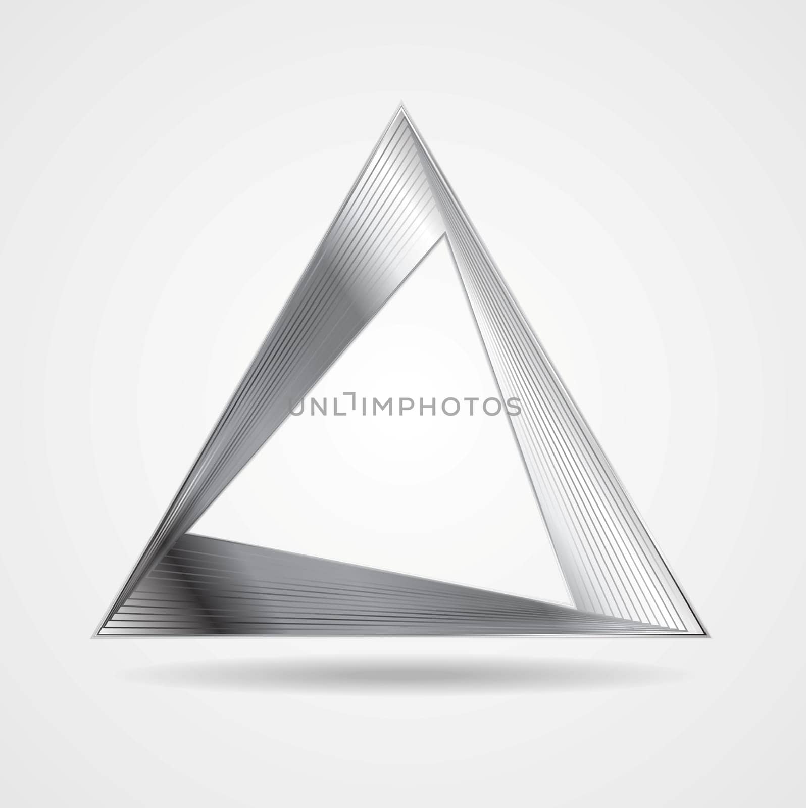 Abstract silver triangle logo vector design