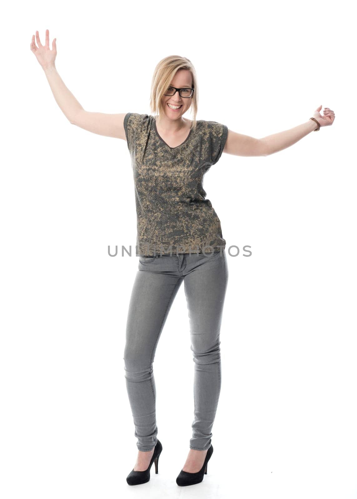 Satisfied young woman